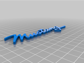 basit mustang rozet 3d print model - Mito3D