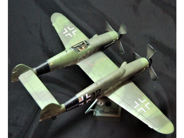 Messerschmitt bf 109z gemelo conversión equipo revell g10 3D print model - Mito3D