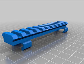 nerf regulator picatinny rails blaster mod adapter rail 3d print model - Mito3D