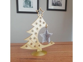 star christmas tree bauble decoration ornament easy gift navidad noel pretty xmas 3d print model - Mito3D