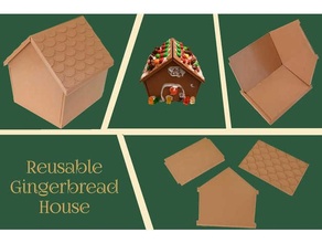 reusable gingerbread house ginger openscad 3d print model - Mito3D