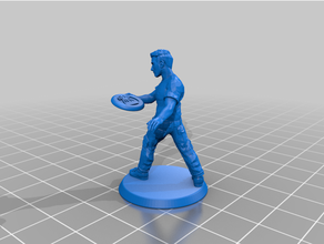 disc golfer mini golf frisbee ultimate 3d print model - Mito3D