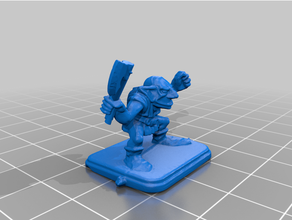 heroquest goblin ascia 3d print model - Mito3D