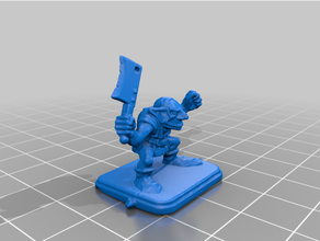 heroquest goblin mannaia 3d print model - Mito3D