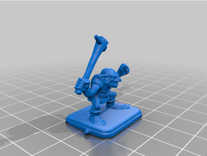 heroquest goblin club 3d print model - Mito3D