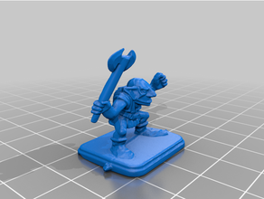 heroquest goblin ascia doppia 3d print model - Mito3D