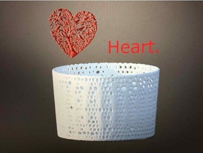voronoi container 'heart tree' containers heart hearts decor household households supplies idealab kitchen kitchenware organization organize organizer tree 3d print model - Mito3D