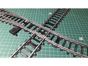 90 degree crossing - os-railway compatible diamond open railway osrailway railroad train track traintrack 3d print model - Mito3D