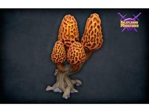 morille champignon arbre atout dnd dnd5e miniature soutenir paysage marais 3d print model - Mito3D
