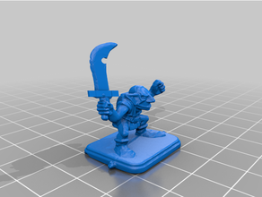 heroquesto goblin espada 3d print model - Mito3D