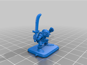heroquest duende espada 2 3d print model - Mito3D