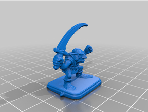 heroquesto goblin espada 3 3d print model - Mito3D