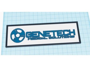 cyberpunk genetech sign 3d print model - Mito3D