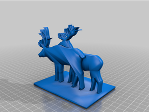 weighted stocking holder santa's sled reigndeer 3d print model - Mito3D