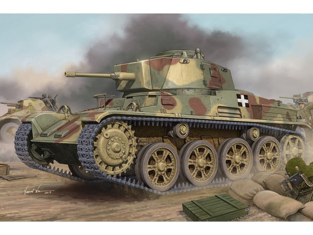 facile Stampa Telli serbatoio asse boltaction bullone azione fiamme guerra ungherese Ungheria gioco wargaming carri armati ww2 Tedesco 3D print model - Mito3D