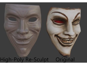 oscuro almas maravilloso Chester máscara accesorio cosplay disfraz Siniestro oscuras juego sonriendo sonreír sonriente videojuego 3d print model - Mito3D