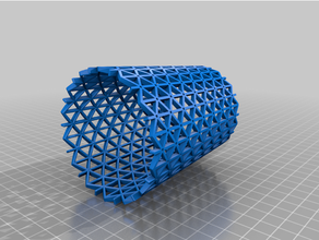 isogrid lattice pipe ntopology 3d print model - Mito3D