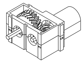 2 1 redução caixa velocidade 608 rolamento engrenagens motor 3d print model - Mito3D