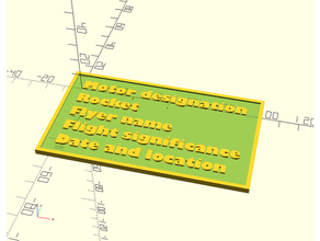 personalizable placa openscad 3d print model - Mito3D