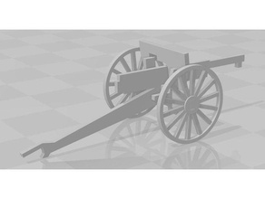 french 75mm mle 1897 card model 3d print model - Mito3D