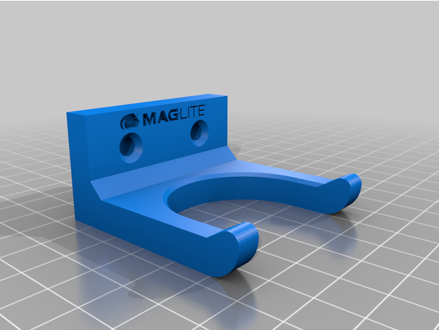 maglite wall mount size holder 3D print model - Mito3D