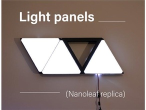 ligero paneles nanohoja réplica pared panel decoración LED nanohojas montar 3d print model - Mito3D