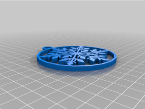 simple snowflake holiday ornament 3d print model - Mito3D