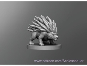 Stachelschwein dnd Dungeons Drachen Tischplatte 3d print model - Mito3D