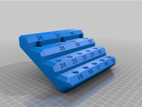 metrik bit organizatör 3d print model - Mito3D