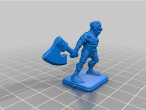 heroquest mummy axe 2 3d print model - Mito3D