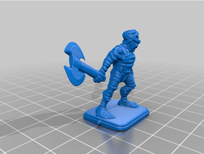 Heldenquest Mumie Doubleaxe 3d print model - Mito3D