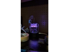 vierzehn Lama 3mm Acryl Lampe Schlacht Royale königlich Laser Laserschnitt Schnitt Cutter Graveur LED 3d print model - Mito3D