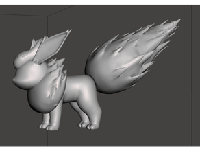 Pokémon flareon super haute poly 3d print model - Mito3D