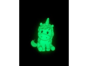 resplandor oscuro unicornio muchachas 3d print model - Mito3D