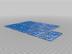 snowflake kit card - named 3d print model - Mito3D
