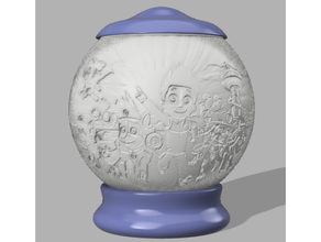base luban spherical lithophane 3d print model - Mito3D