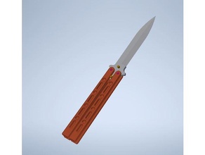 balisong eğitimci tereyağlı bıçak 3dprintable 3dprinting 3d baskı montaj awsome bıçaklar Tereyağı kelebek kıpır uçmak tamamen basılı yazdırılabilir 3d print model - Mito3D
