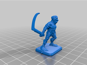 heroquest momia guadaña 3d print model - Mito3D