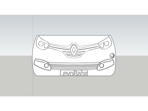 renault gefangen Schlüsselbund 3D print model - Mito3D