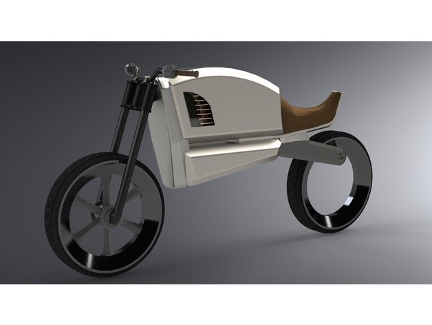 electric motorbike hybrid prop vehicle 3D print model - Mito3D