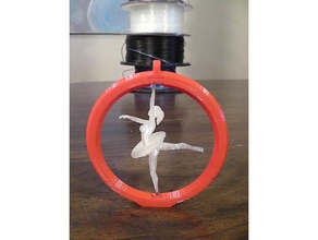 ornament mini ayakta durmak eğirme balerin 3d print model - Mito3D