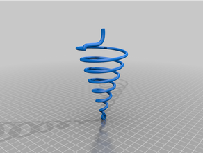 tree earring spiral 3d print model - Mito3D