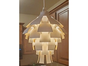 artichoke lamp shade individual scales ikea lampshade 3d print model - Mito3D