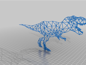 t-rex lowpoly 2d art dinosaur tyrannosaurus 3d print model - Mito3D