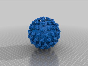 Alto resolução sars cov 2 virion coronavírus covid 19 covid19 vírus 3d print model - Mito3D
