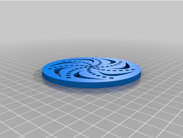 squares pattern coaster 3D print model - Mito3D