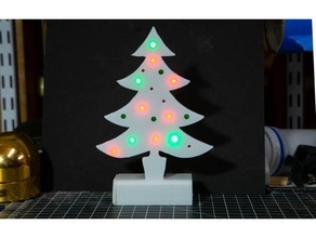 flashing led christmas tree 3d print model - Mito3D