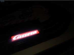 illuminé Carrera logo slot track d132 d124 évolution fente voiture 3d print model - Mito3D