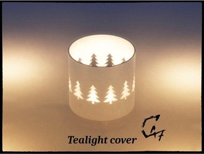 tealight cover tree holes blender3d c47 candle candlecover candleligth christmas decoration light shader 3d print model - Mito3D