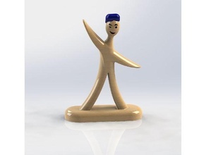 standing pride sculpture 3d freestanding hat statue wink 3d print model - Mito3D